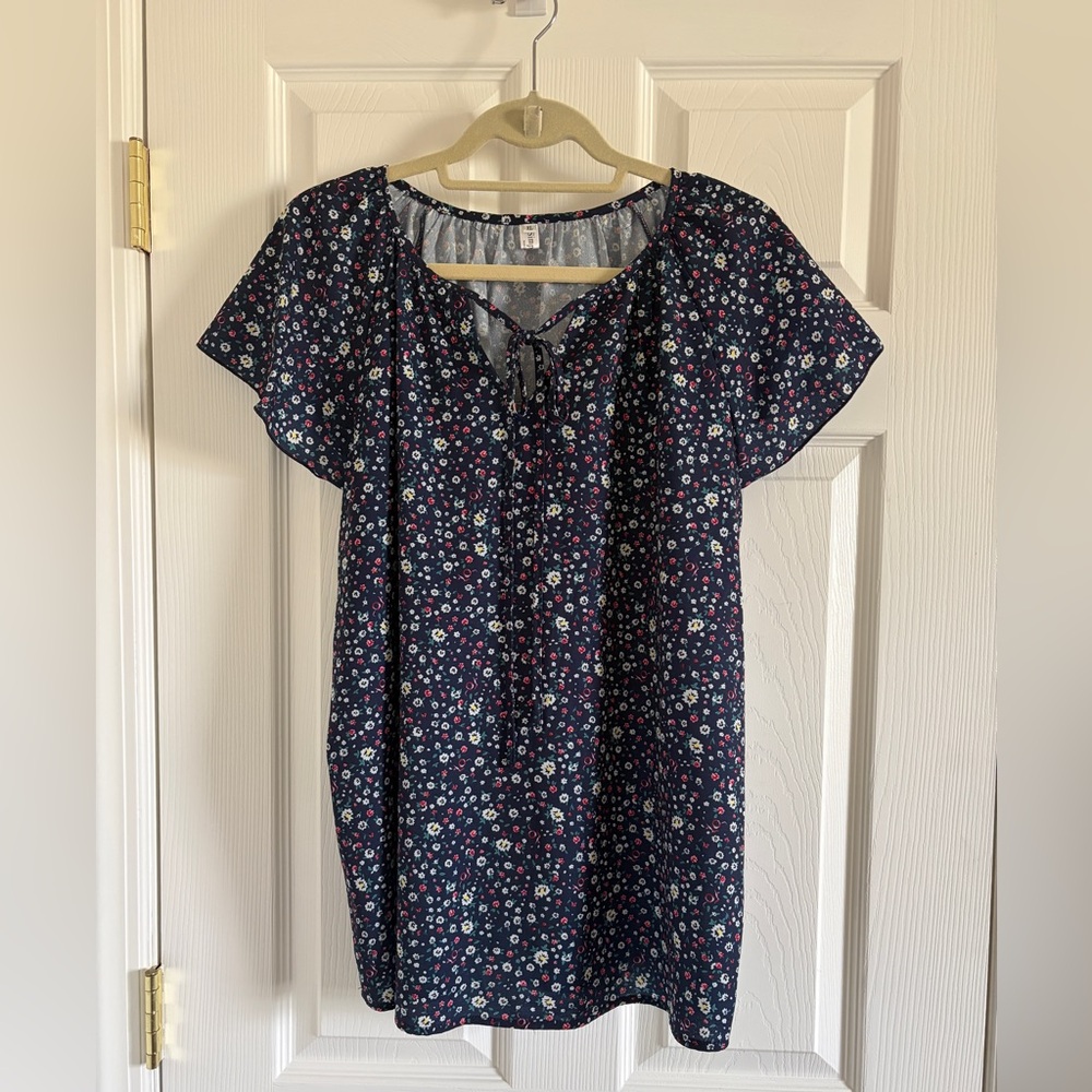 Floral Navy Blouse